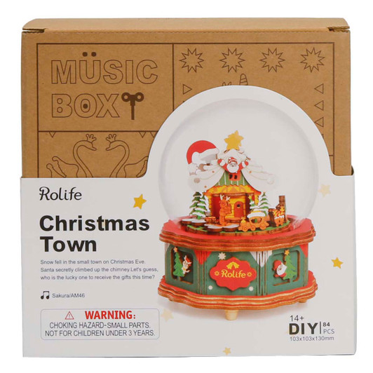 Robotime Christmas Town Model - Wood Robotime Christmas Town Model - Wood