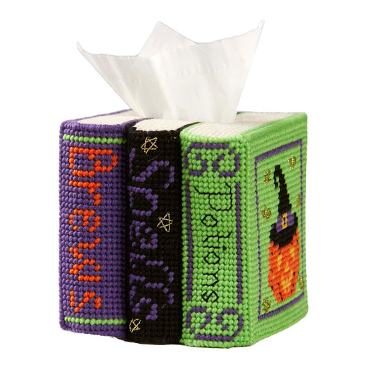 Herrschners Spellbound Tissue Box Plastic Canvas Kit Herrschners Spellbound Tissue Box Plastic Canvas Kit