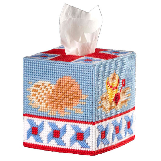 Herrschners Summer Welcome Tissue Box Plastic Canvas Kit Herrschners Summer Welcome Tissue Box Plastic Canvas Kit