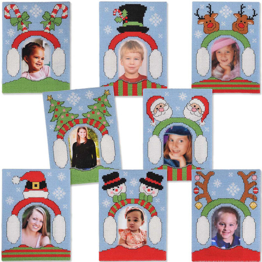 Herrschners Earmuff Photo Ornaments Counted Cross-Stitch Kit Herrschners Earmuff Photo Ornaments Counted Cross-Stitch Kit