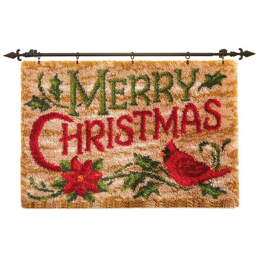 Herrschners Christmastime Greeting Kit & Hanger Latch Hook Kit Herrschners Christmastime Greeting Kit & Hanger Latch Hook Kit