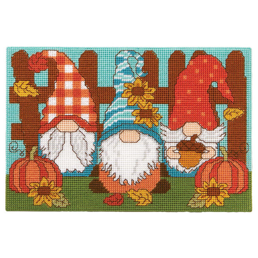 Herrschners Merry Gnomes Wall Hanging Plastic Canvas Kit