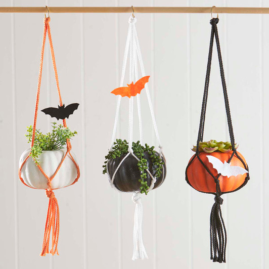 Spooky Pumpkin Planter Trio Macrame Pattern Download Spooky Pumpkin Planter Trio Macrame Pattern Download