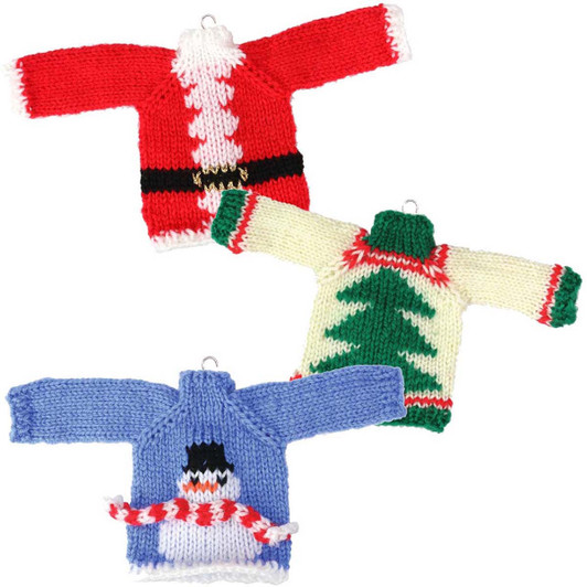 Lion Brand Santa's Little Sweater Ornaments Buy All 3 Knit Kit Lion Brand Santa's Little Sweater Ornaments Buy All 3 Knit Kit
