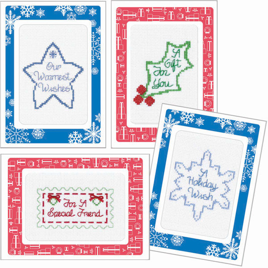 Warm Wishes Greeting Cards Counted Cross-Stitch Pattern Download