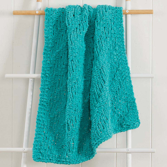 Herrschners Fuzzy Fleece Blanket Knit Kit Herrschners Fuzzy Fleece Blanket Knit Kit