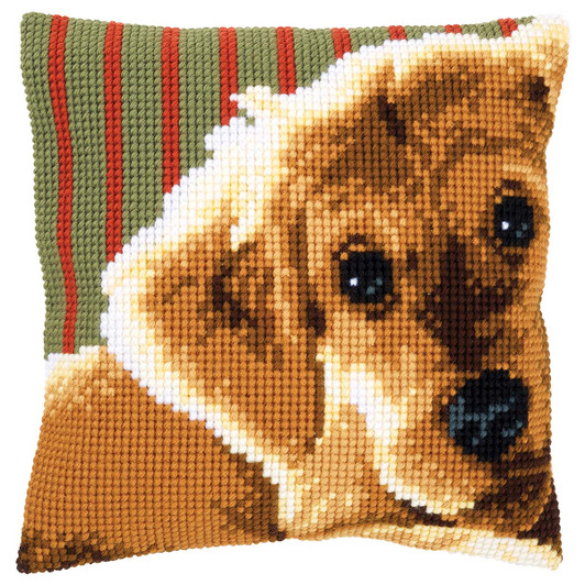 Vervaco Dog with Stripes Pillow Cover Needlepoint Kit Vervaco Dog with Stripes Pillow Cover Needlepoint Kit