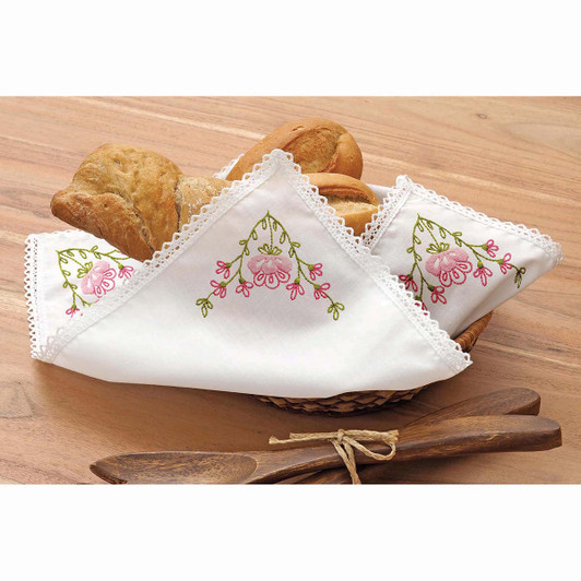 Leisure Arts Bread Basket Cloth II Stamped Embroidery Kit Leisure Arts Bread Basket Cloth II Stamped Embroidery Kit