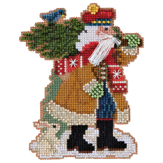 Wichelt Imports, Inc. Douglas Fir Santa Ornament Counted Cross-Stitch Kit Wichelt Imports, Inc. Douglas Fir Santa Ornament Counted Cross-Stitch Kit