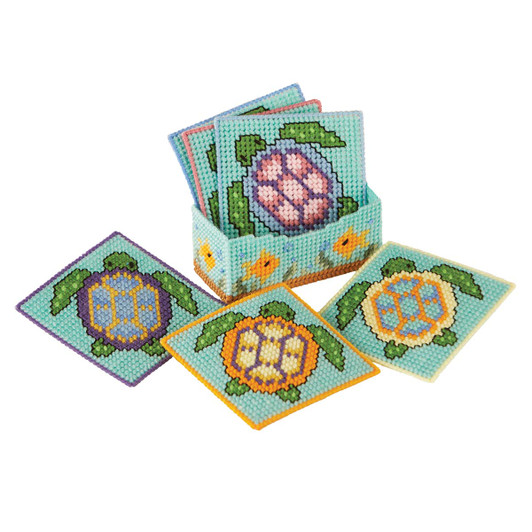 Herrschners Sea Turtles Coasters Plastic Canvas Kit Herrschners Sea Turtles Coasters Plastic Canvas Kit