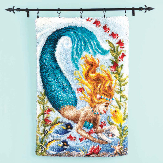 Herrschners Enchanted Mermaid Latch Hook Kit Herrschners Enchanted Mermaid Latch Hook Kit