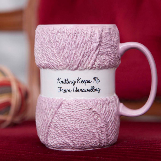 Knitting Mug - Unravelling Knitting Mug - Unravelling