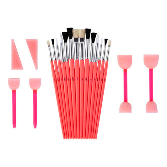 Assorted Paintbrushes, 20 Pack