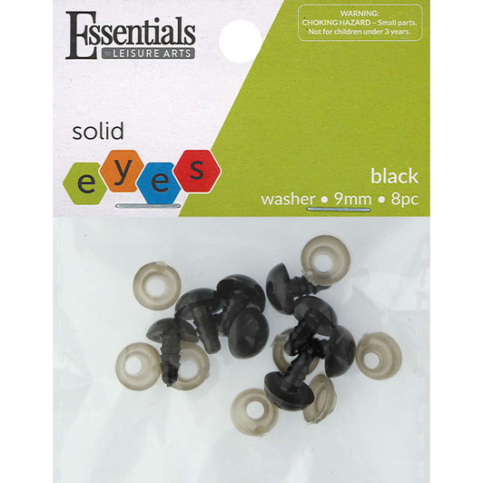 Leisure Arts Essentials Solid Safety Eyes - 9mm Leisure Arts Essentials Solid Safety Eyes - 9mm
