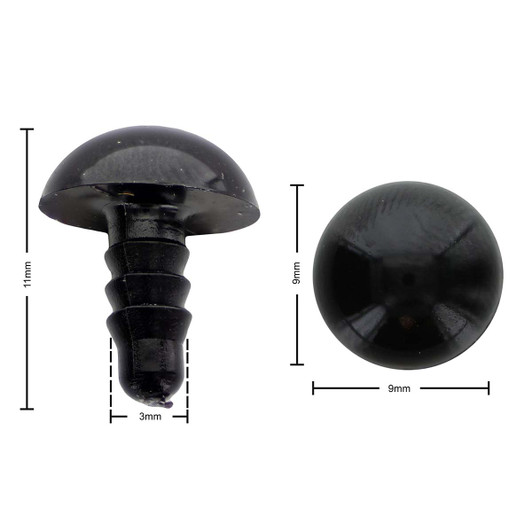 Leisure Arts Essentials Solid Safety Eyes - 9mm Leisure Arts Essentials Solid Safety Eyes - 9mm