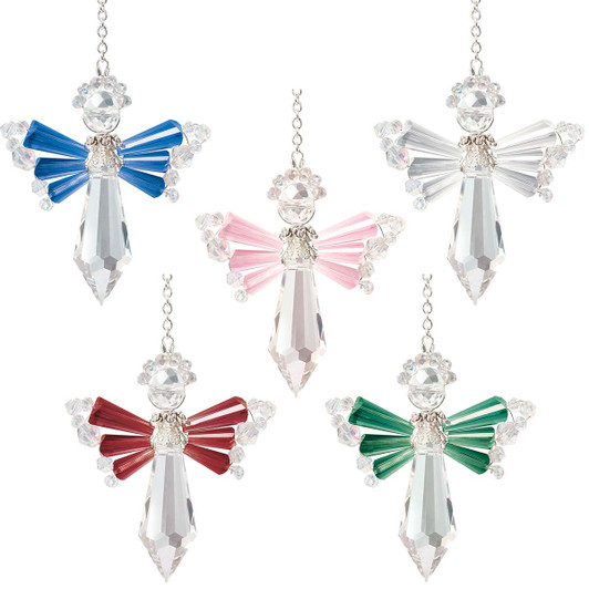 Solid Oak Birthstone Angel Ornament Kit