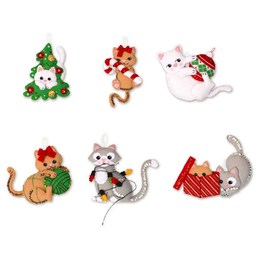 Bucilla Frisky Kitties Felt & Sequin Kit Bucilla Frisky Kitties Felt & Sequin Kit