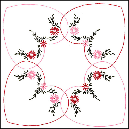 Herrschners Juliet Quilt Blocks Stamped Embroidery