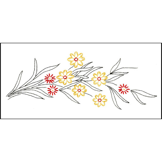 Herrschners Myra Dresser Scarf Stamped Embroidery