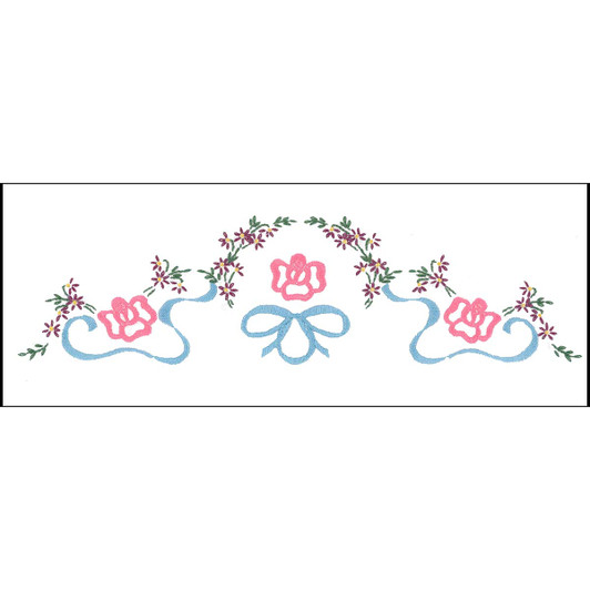 Herrschners Caroline Pillowcase Pair Stamped Embroidery Herrschners Caroline Pillowcase Pair Stamped Embroidery