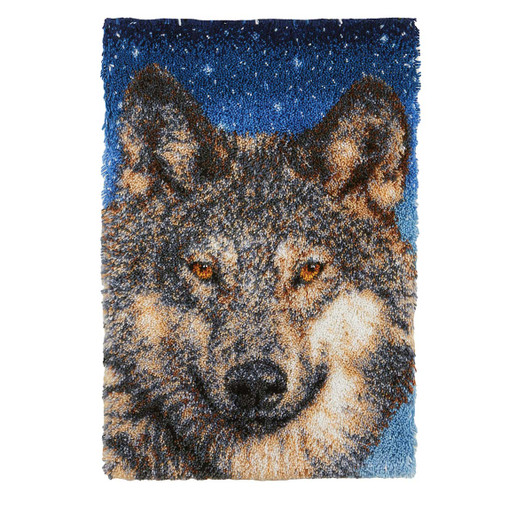 Herrschners Twilight Wolf Latch Hook Kit