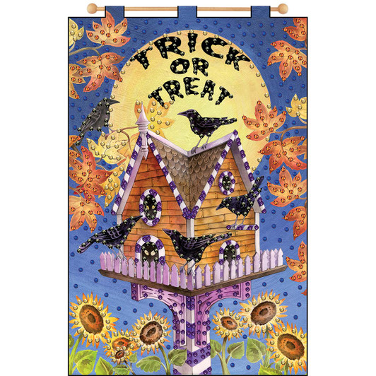 Design Works Halloween House-October Banner Felt & Sequin Kit Design Works Halloween House-October Banner Felt & Sequin Kit