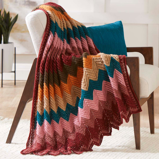 Herrschners Sienna Ripple Afghan Crochet Kit Herrschners Sienna Ripple Afghan Crochet Kit