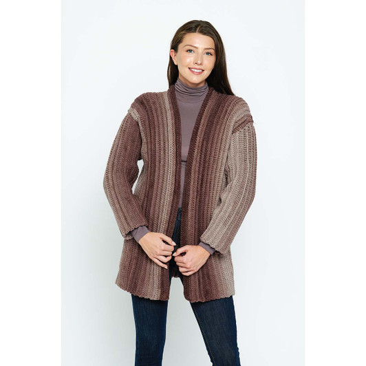 Red Heart Ribbed Cardigan Crochet Kit Red Heart Ribbed Cardigan Crochet Kit