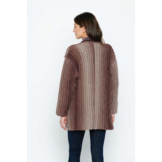 Red Heart Ribbed Cardigan Crochet Kit Red Heart Ribbed Cardigan Crochet Kit