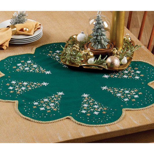 Herrschners Savannah Table Topper Stamped CrossStitch Kit