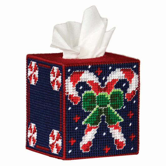 Herrschners Christmas Sweets Tissue Box Plastic Canvas Kit Herrschners Christmas Sweets Tissue Box Plastic Canvas Kit