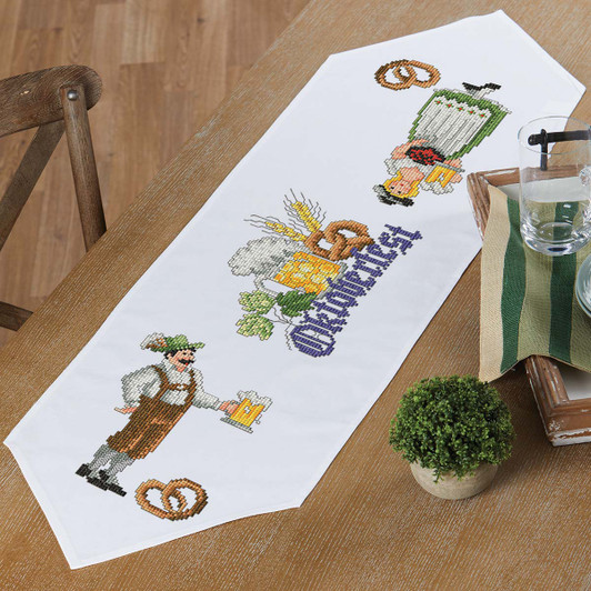 Herrschners Oktoberfest Table Runner Stamped Cross-Stitch Kit Herrschners Oktoberfest Table Runner Stamped Cross-Stitch Kit