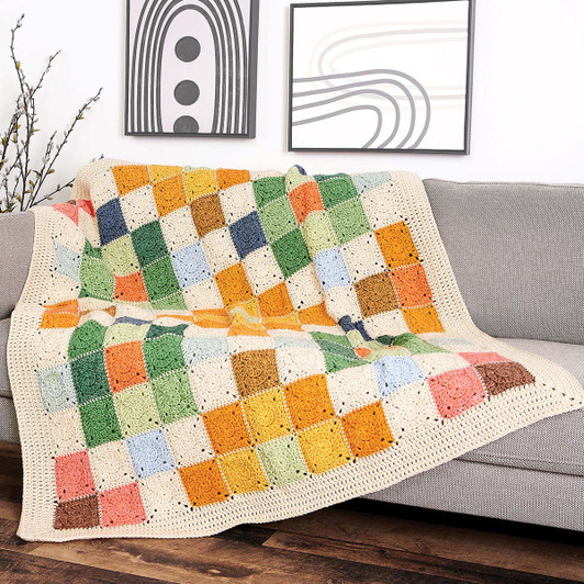 Caron Country Quilt Blanket Crochet Kit Caron Country Quilt Blanket Crochet Kit