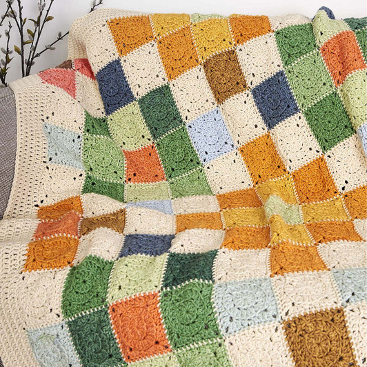 Caron Country Quilt Blanket Crochet Kit Caron Country Quilt Blanket Crochet Kit