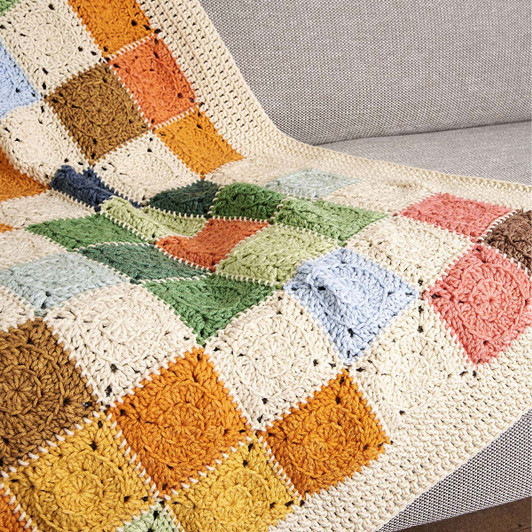 Caron Country Quilt Blanket Crochet Kit Caron Country Quilt Blanket Crochet Kit