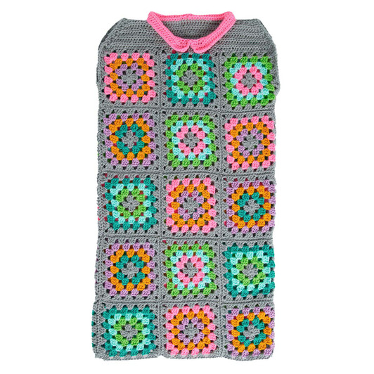 Red Heart Dog's Crochet Granny Square Sweater