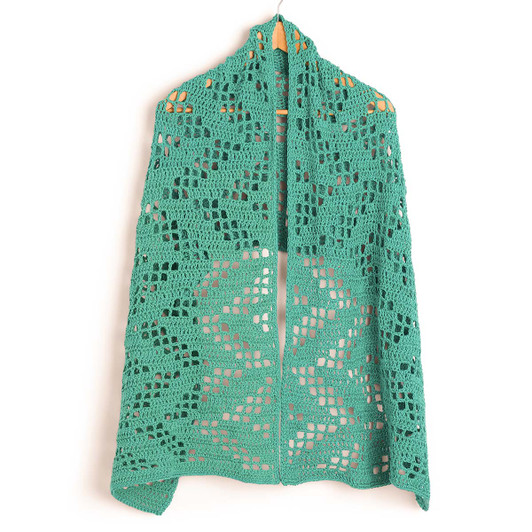 Bernat Zig Zagging Filet Shawl Crochet Kit Bernat Zig Zagging Filet Shawl Crochet Kit
