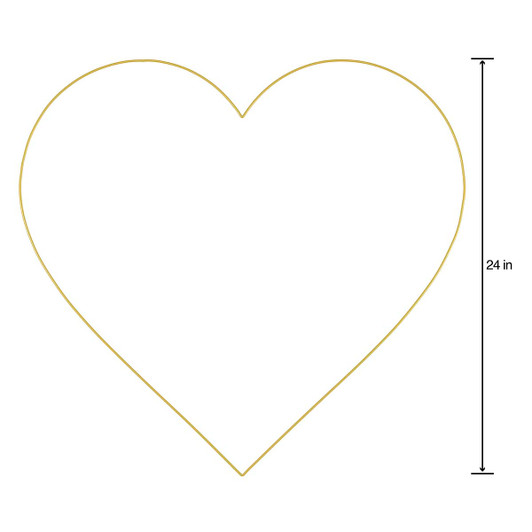 Wire Wreath 24" Heart