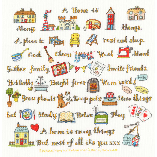 Bothy Threads A Home Is Many Things Counted Cross-Stitch Kit Bothy Threads A Home Is Many Things Counted Cross-Stitch Kit