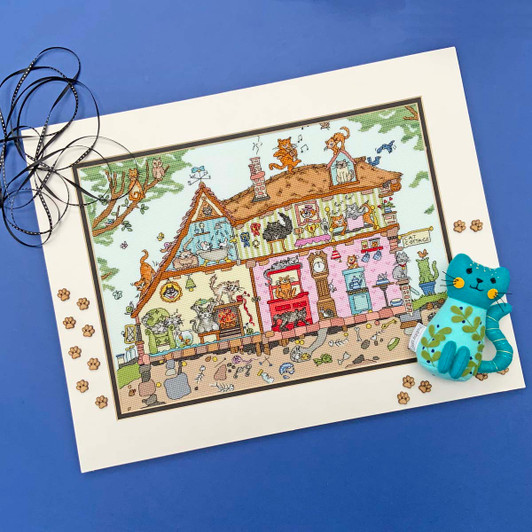 Bothy Threads Cat Cottage Counted Cross-Stitch Kit Bothy Threads Cat Cottage Counted Cross-Stitch Kit