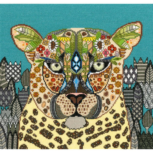 Bothy Threads Jewelled Leopard Counted Cross-Stitch Kit