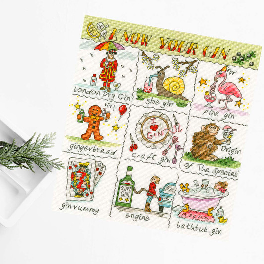 Bothy Threads Know Your Gin Counted Cross-Stitch Kit