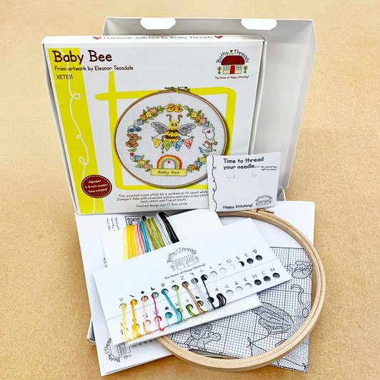 Bothy Threads Baby Bee Counted Cross-Stitch Kit Bothy Threads Baby Bee Counted Cross-Stitch Kit