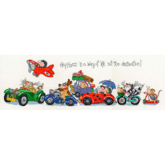 Bothy Threads Happiness is a Way of Life Counted Cross-Stitch Kit Bothy Threads Happiness is a Way of Life Counted Cross-Stitch Kit