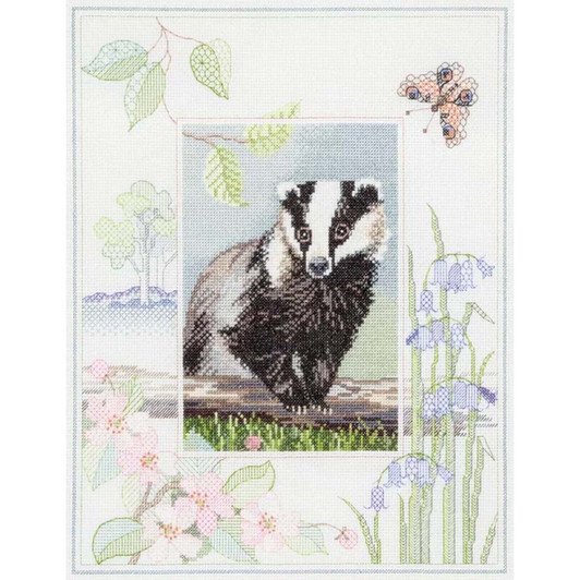Bothy Threads Wildlife - Badger Counted Cross-Stitch Kit