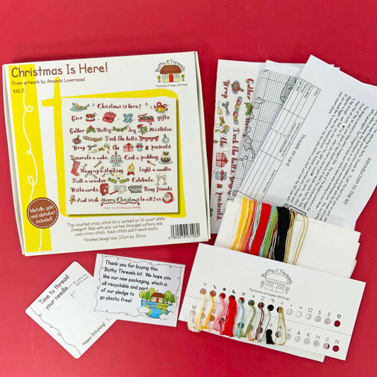 Bothy Threads Christmas Is Here! Counted Cross-Stitch Kit Bothy Threads Christmas Is Here! Counted Cross-Stitch Kit