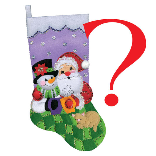 Design Works Mystery Stocking Felt & Sequin Kit