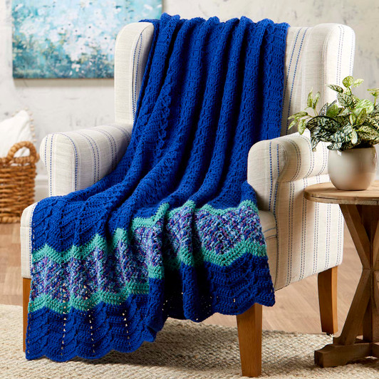 Herrschners Rainy Day Ripple Afghan Crochet Kit Herrschners Rainy Day Ripple Afghan Crochet Kit