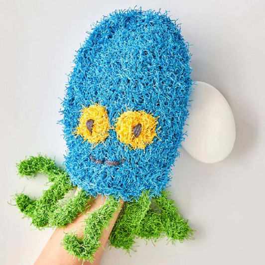 Red Heart Octopus Scrubby Mitt Crochet Kit Red Heart Octopus Scrubby Mitt Crochet Kit