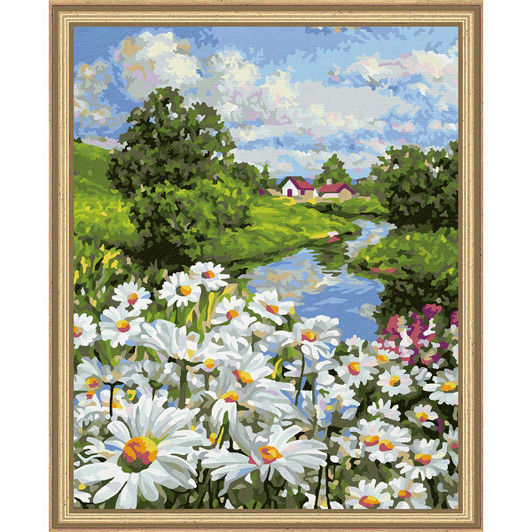Schipper Meadow with Daisies Paint by Number Kit Schipper Meadow with Daisies Paint by Number Kit